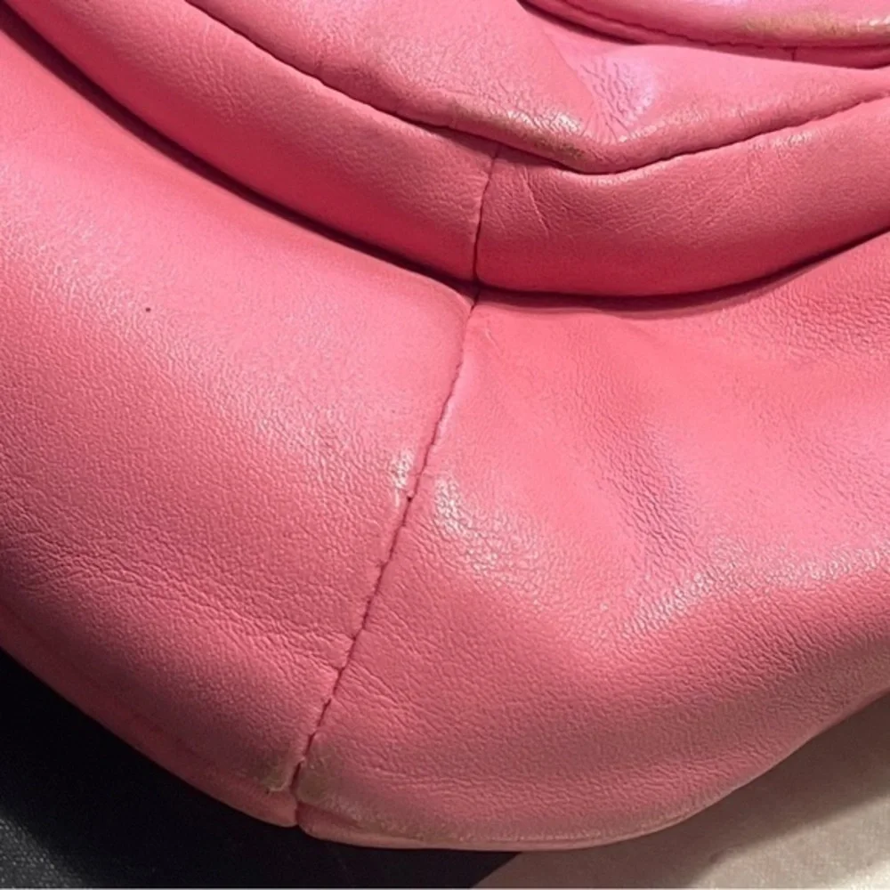 COACH KRISTIN LEATHER Rose/Silver LARGE HOBO F22309 $458 Retail